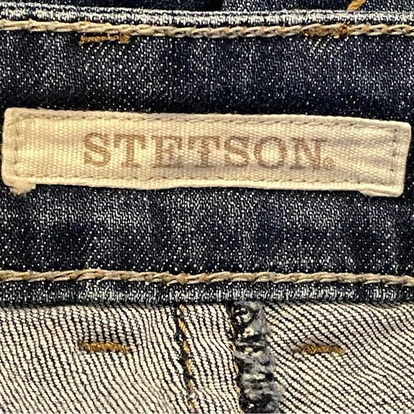 Stetson No. 214 City Trouser Blue Flare Wide Leg Jeans Size 10R - Picture 8 of 10